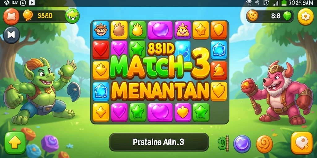 Screenshot game 88ID menunjukkan gameplay Match-3 yang menarik.
