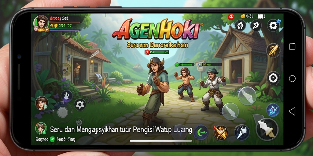 Tampilan gameplay AGENHOKI yang menarik dan penuh warna.