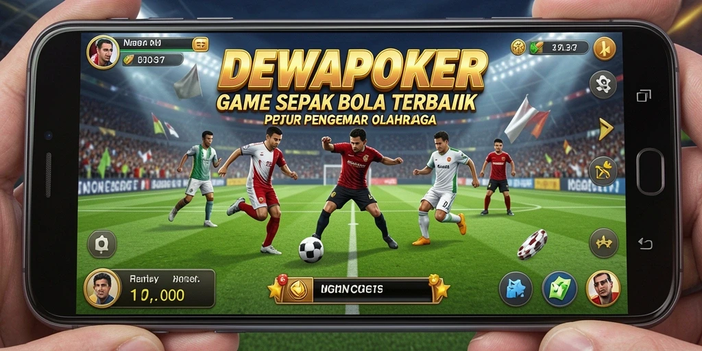 Tampilan gameplay DEWAPOKER dengan aksi sepak bola menegangkan.