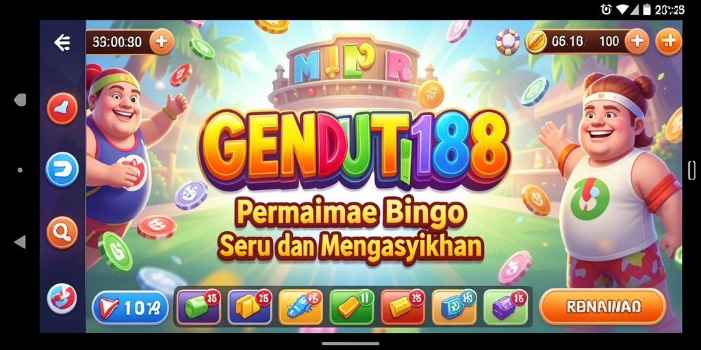 Tampilan gameplay seru dalam aplikasi Bingo GENDUT188.