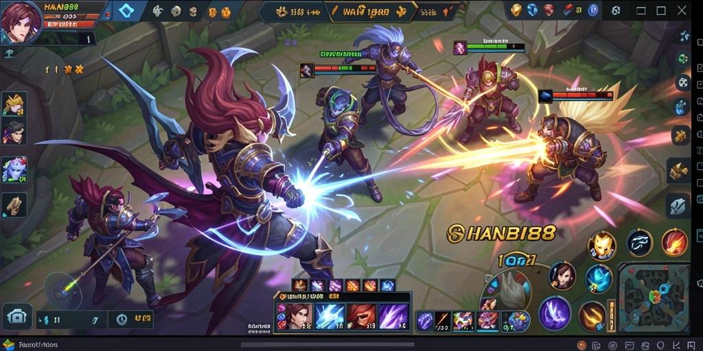 Gameplay epik dari HANABI88 dalam pertarungan MOBA.