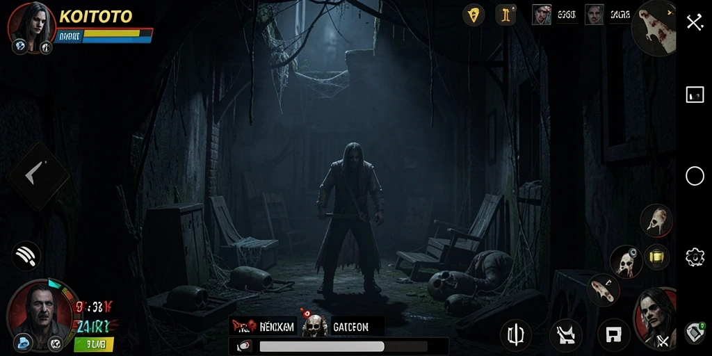 Gambar tangkapan layar dari gameplay KOITOTO yang menyeramkan dan mendebarkan.