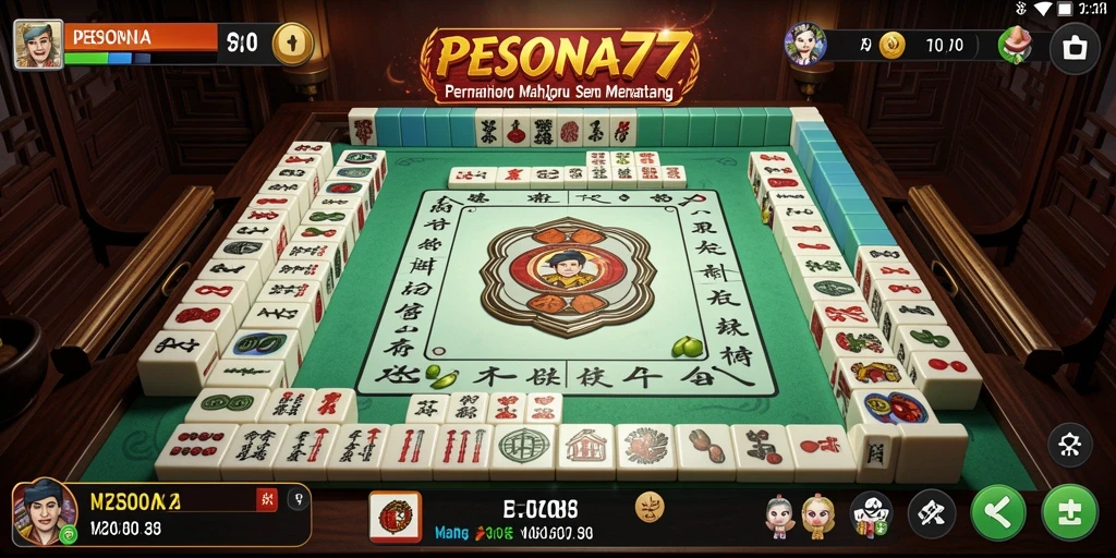 Screenshot gameplay PESONA77 menunjukkan keseruan permainan Mahjong.