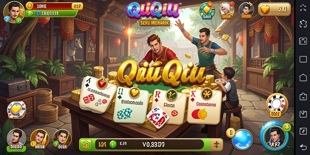 Gambaran menarik dari gameplay QiuQiu di V87.
